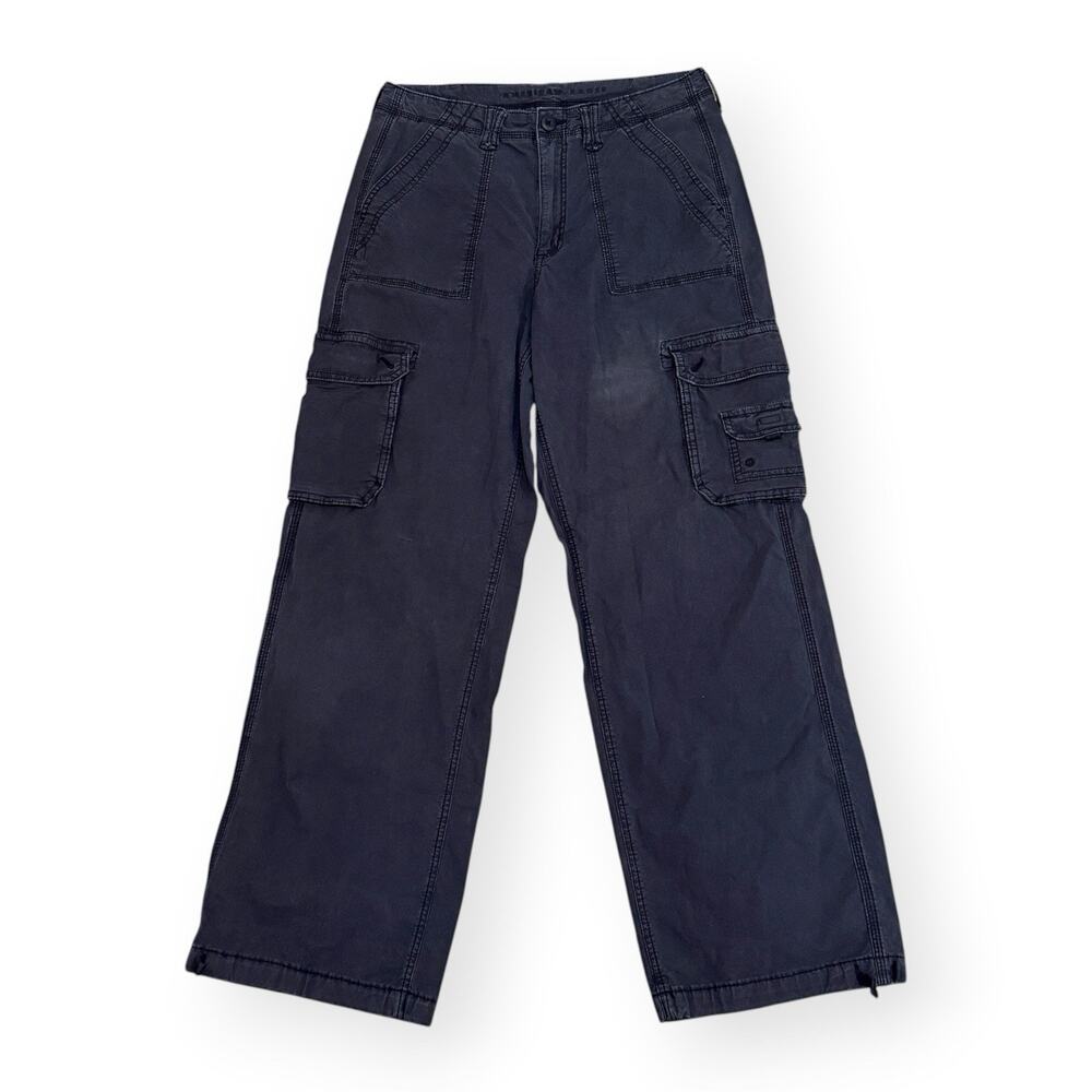 American Eagle Baggy Jogger Cargo Pants Womens 8 30x30 Gray Stretch Grunge Skate